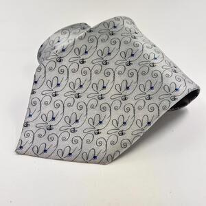 J. Garcia  - Butterfly Study II  Collection Fourteen Tie  100% Silk Grey tie